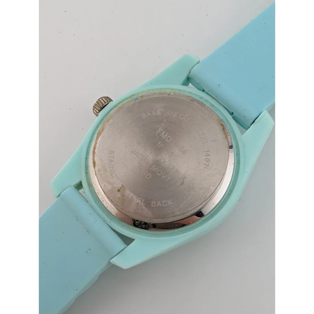 Owl Watch Women 40mm Case Teal Silicone‎ Band- New Battery